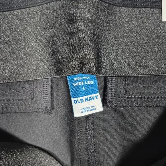 Old Navy High Rise Wide leg Pants Elastic Waist Womens size L - Picture 5 of 6